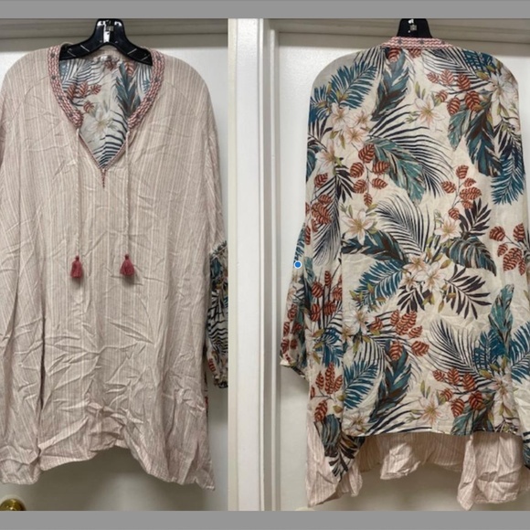 Johnny Was Workshop Effortless Peasant Tunic Top EUC - Picture 1 of 10